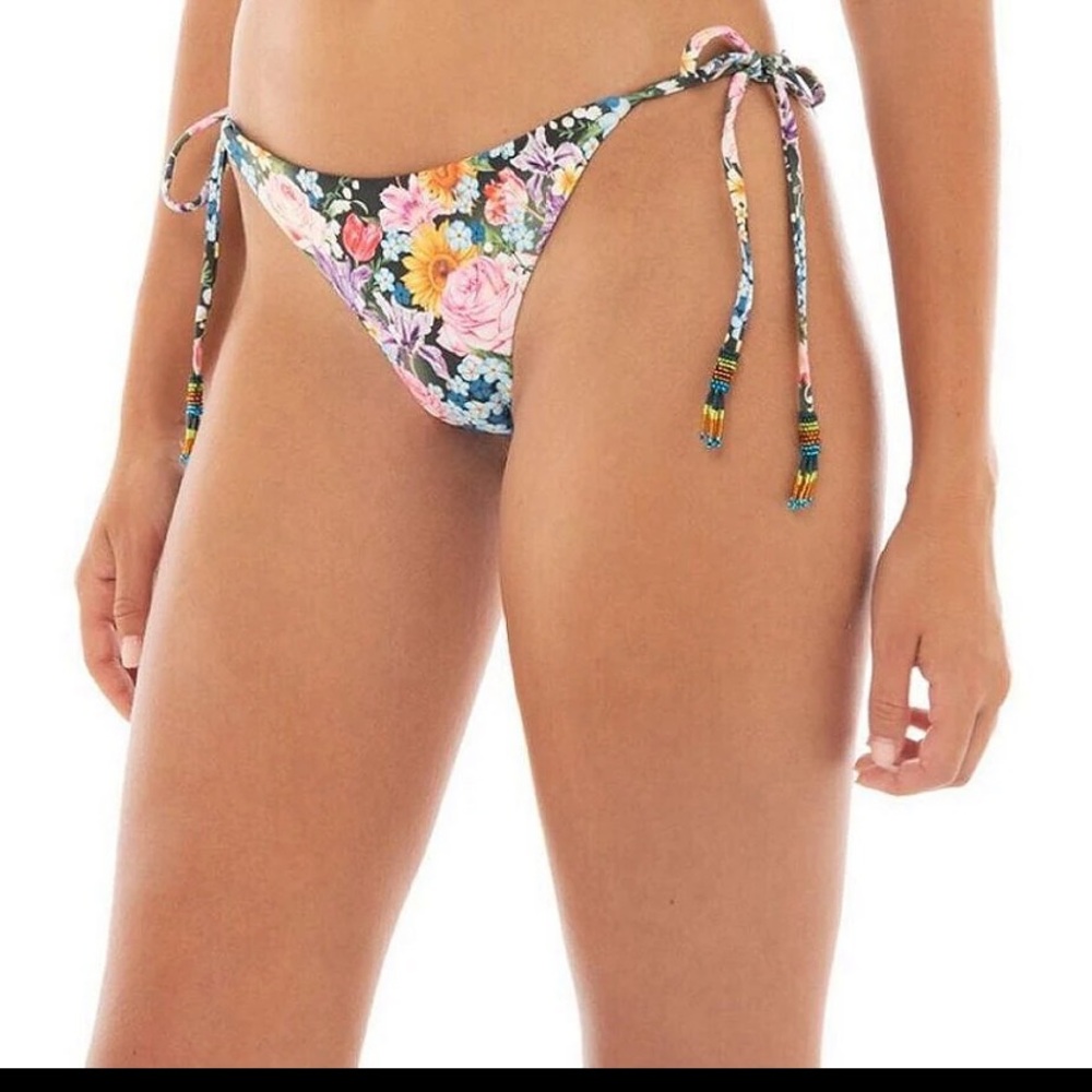 Aqua Bendita print tie side swim bottom L - Picture 7 of 7